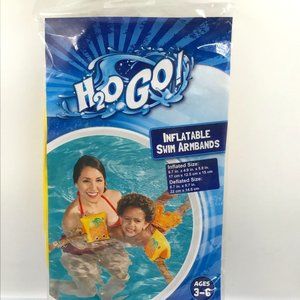 H2O GO Inflatable Swim Armbands Pool Kids Floaties Age 3-6